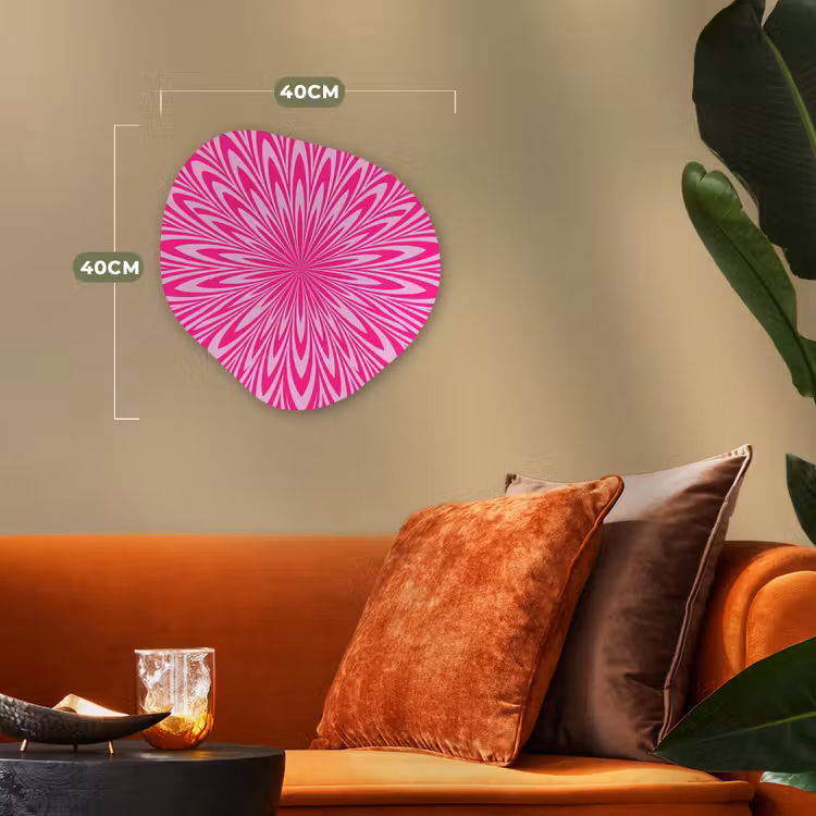Organisch schilderij - Forex - Patroon - Optisch - Roze — 4