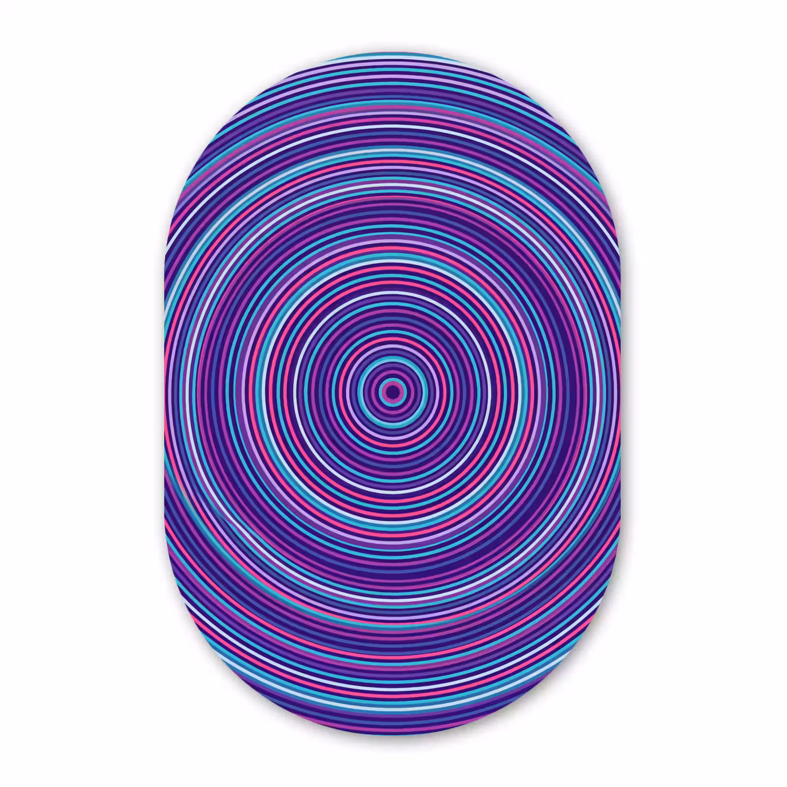 Muurovaal - Glas - Abstract - Cirkels - Kleurrijk — 1