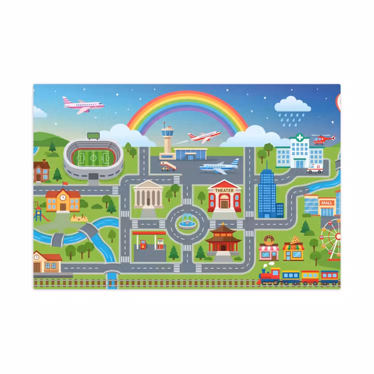 Speelkleed - Stad - Plattegrond - Cartoon — 1