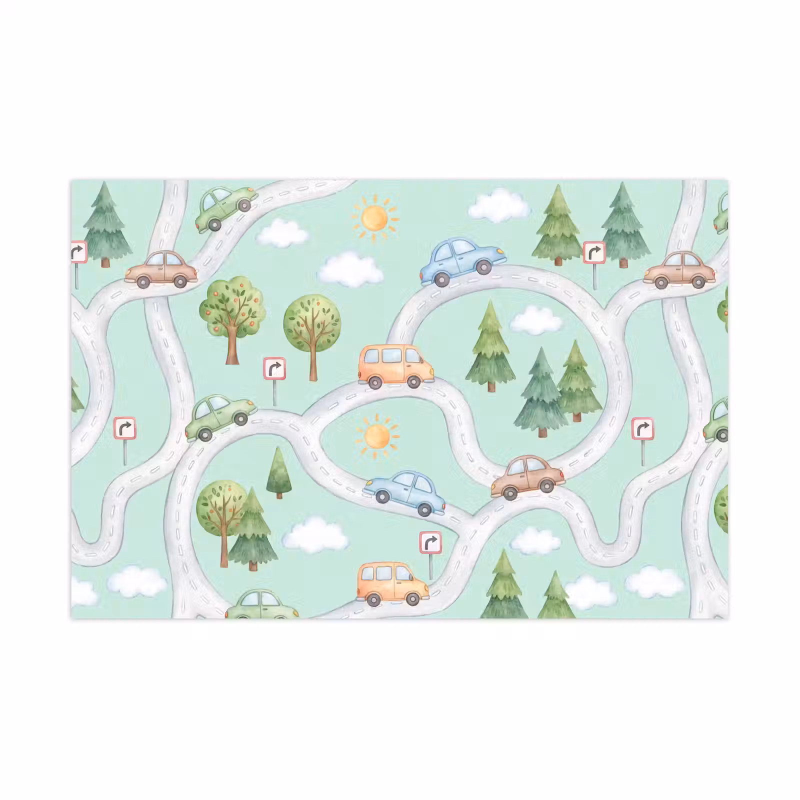 Speelkleed - Auto - Weg - Patroon — 1