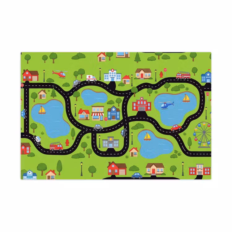 Speelkleed - Dorp - Wegen - Cartoon — 1
