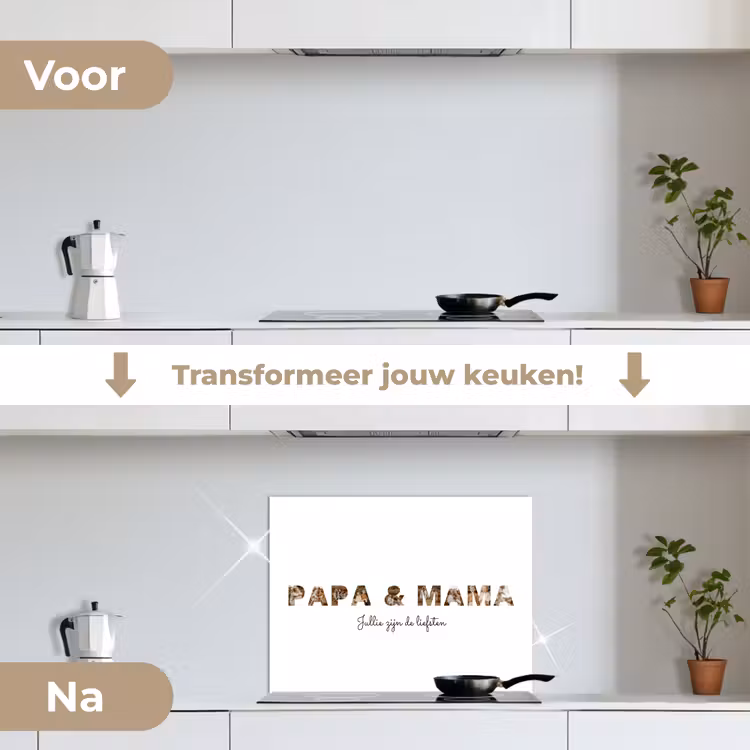 Gepersonaliseerd spatscherm - Papa & Mama - Lettercollage — 2