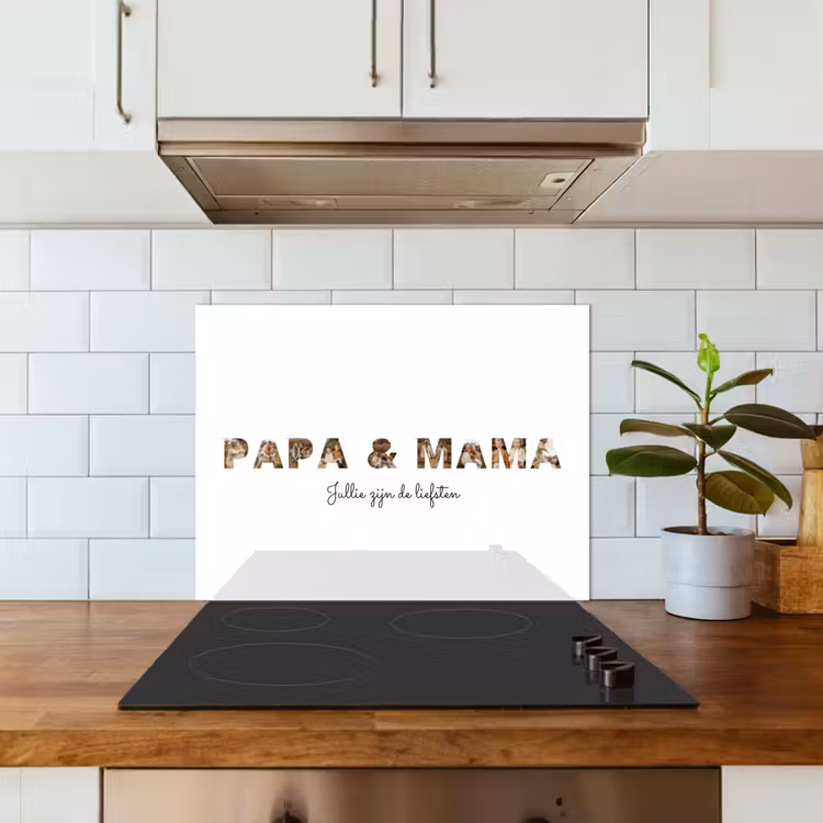 Gepersonaliseerd spatscherm - Papa & Mama - Lettercollage — 5