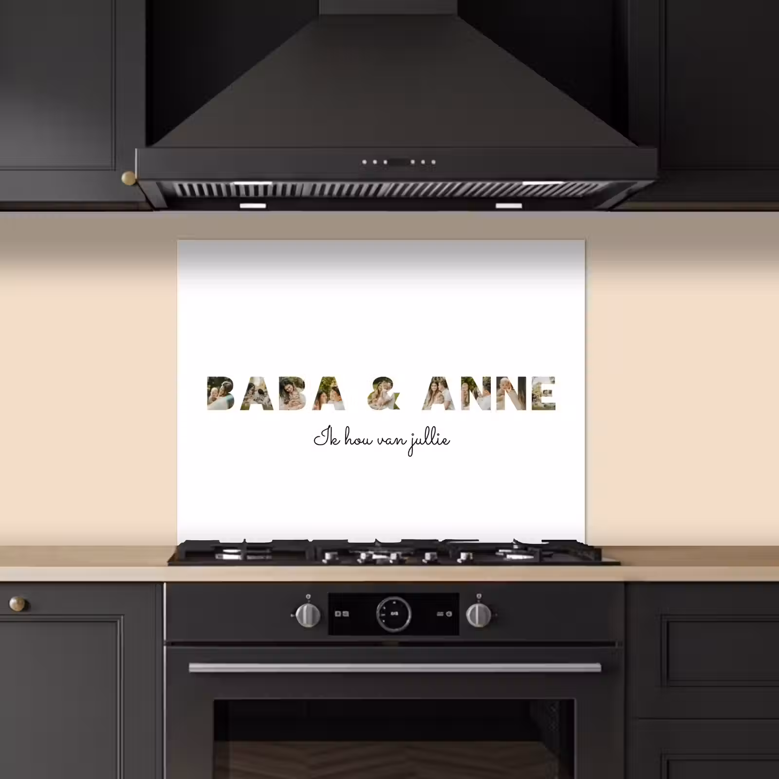 Gepersonaliseerd spatscherm - Baba & Anne - Lettercollage — 1