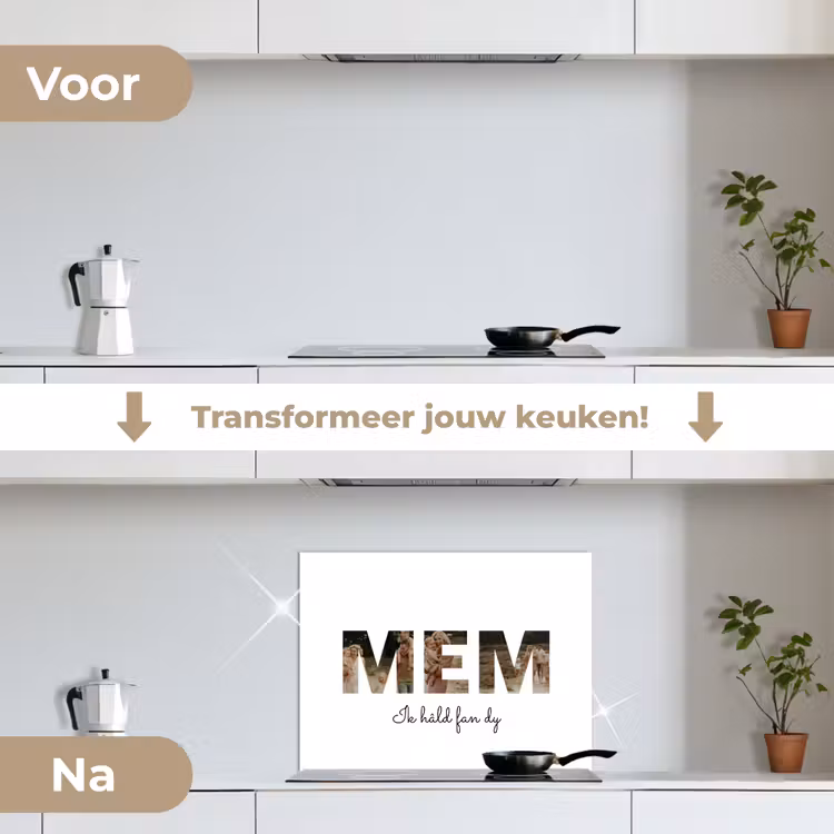 Gepersonaliseerd spatscherm - Mem - Lettercollage — 2