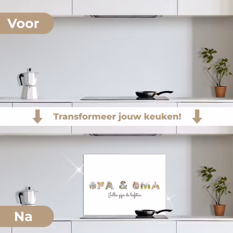 Gepersonaliseerd spatscherm - Opa & Oma - Lettercollage — 2