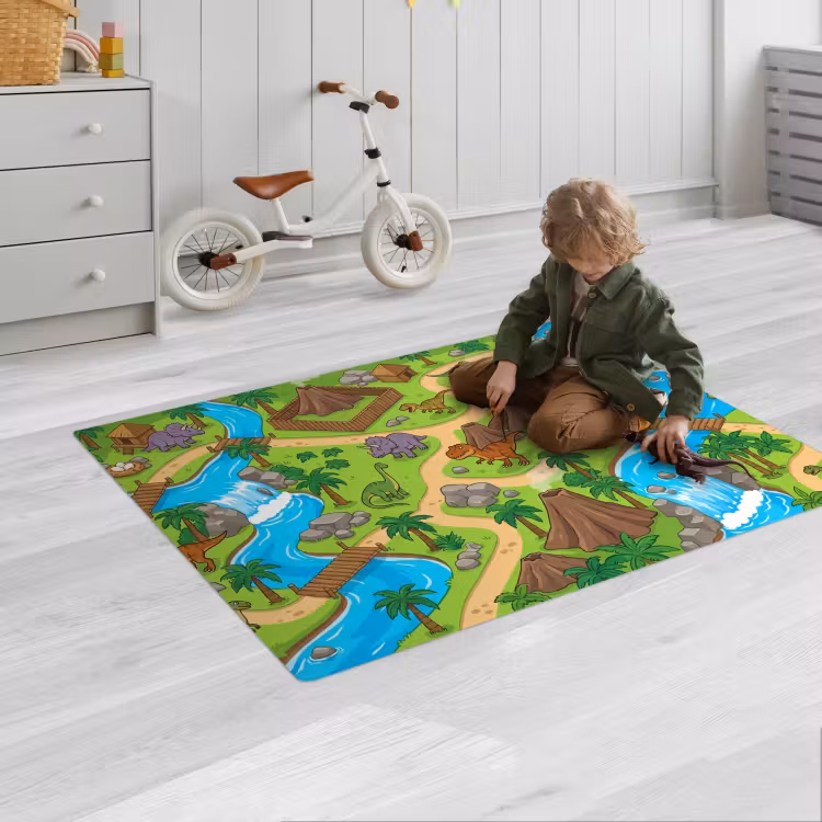 Speelkleed - Dinosaurus - Landschap - Cartoon — 2