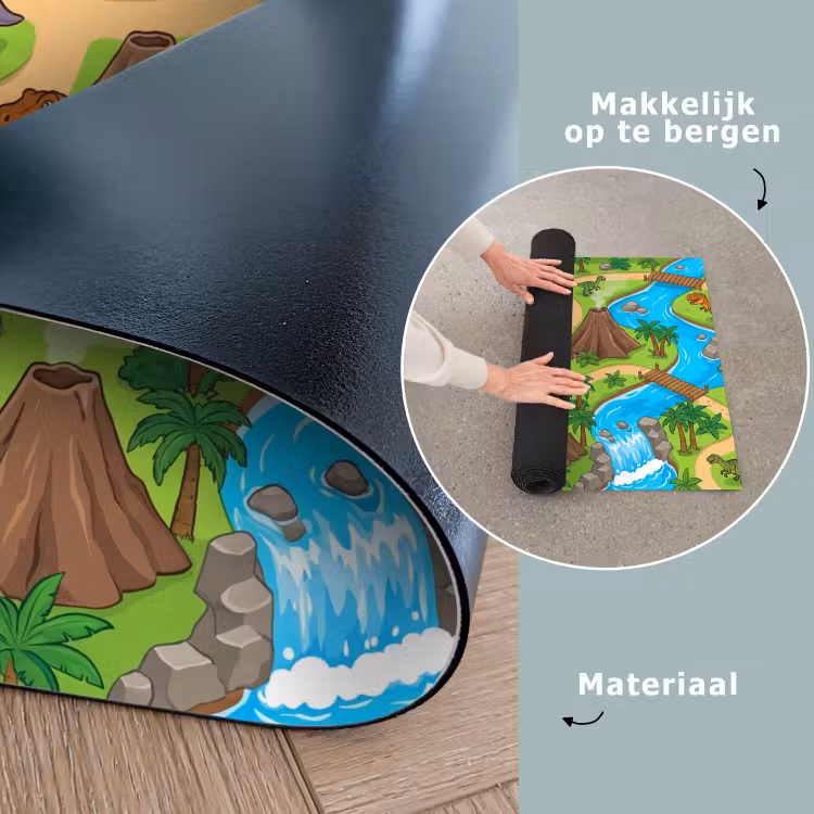 Speelkleed - Dinosaurus - Landschap - Cartoon — 6