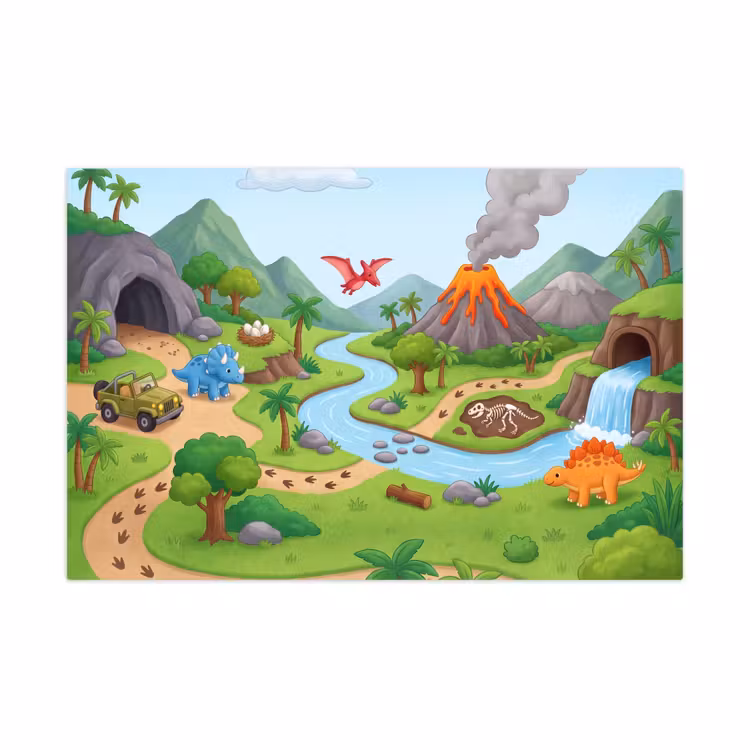Speelkleed - Vulkaan - Lava - Prehistorie — 1