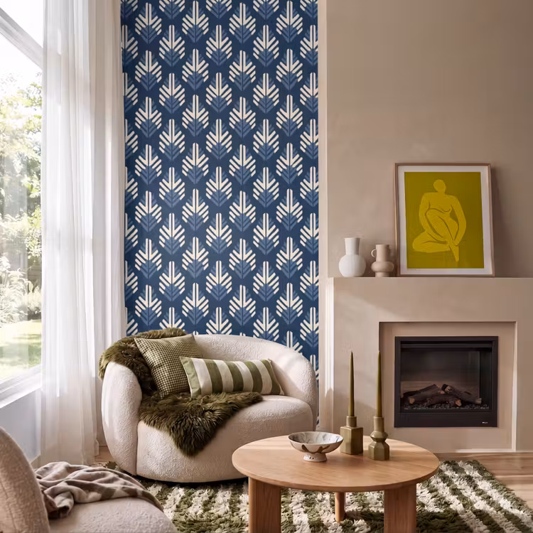 Behang - Modern - Patroon - Blauw — 1