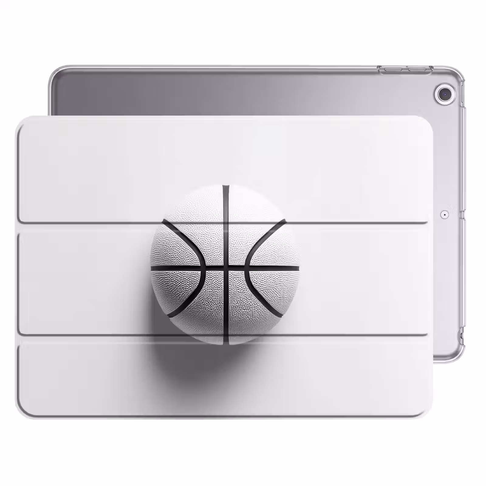 iPad hoes - Basketbal - Wit - Schaduw - Lijnen — 1