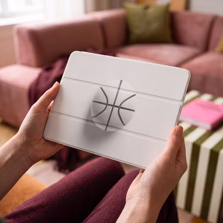 iPad hoes - Basketbal - Wit - Schaduw - Lijnen — 3