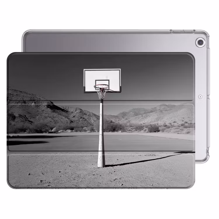 iPad hoes - Basketbalpaal - Landschap - Zand - Wit — 1