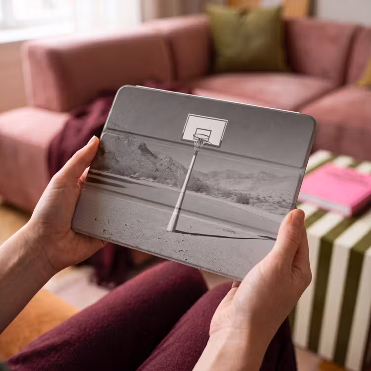 iPad hoes - Basketbalpaal - Landschap - Zand - Wit — 3