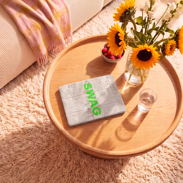 iPad hoes - Slangenprint - SWAG - Neon - Groen — 2