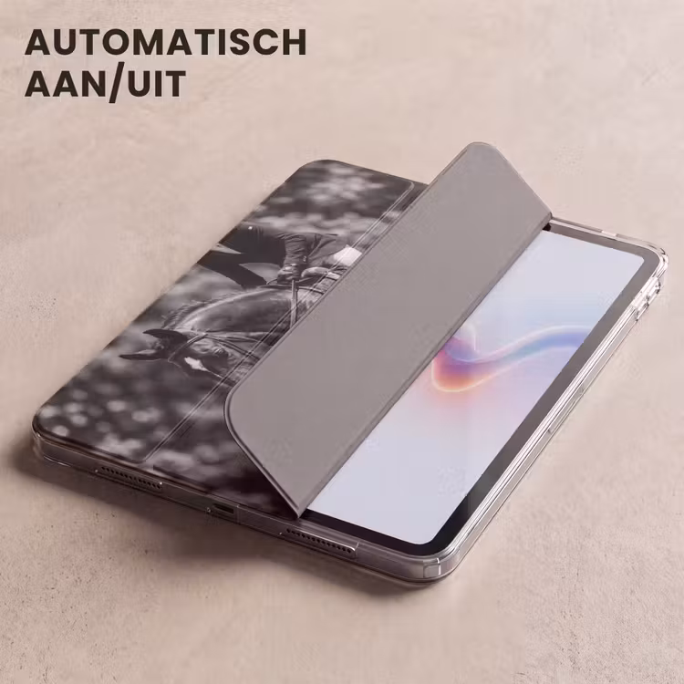iPad hoes - Springen - Paard - Zwart - Wit — 4