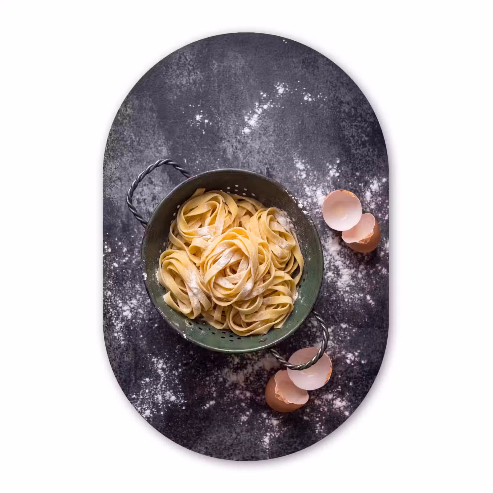 Muurovaal aluminium - Pasta - Keuken - Eten — 1