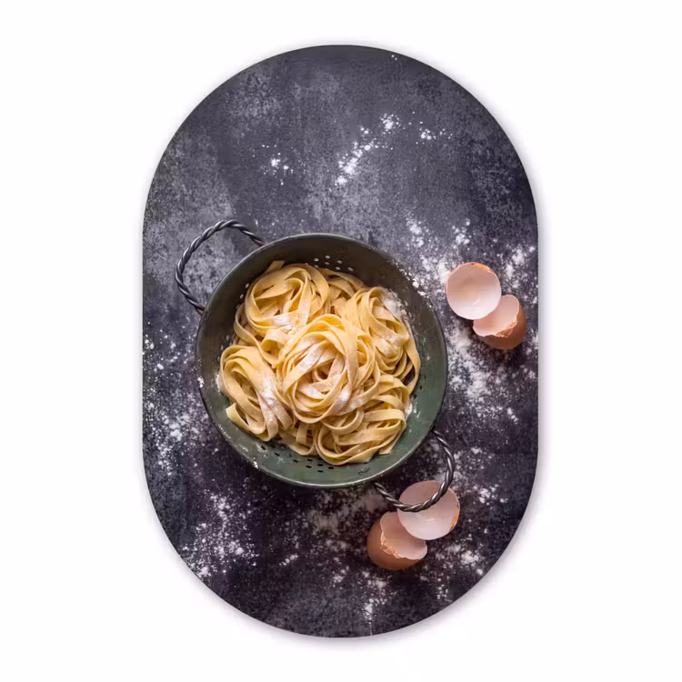 Muurovaal aluminium - Pasta - Keuken - Eten — 1