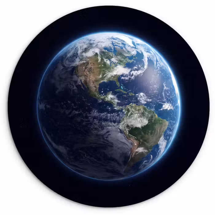 Wandcirkel - Glas - Aarde - Ruimte - Kosmos