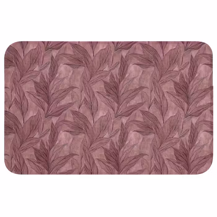 WC Mat - Bladeren - Patroon - Paars