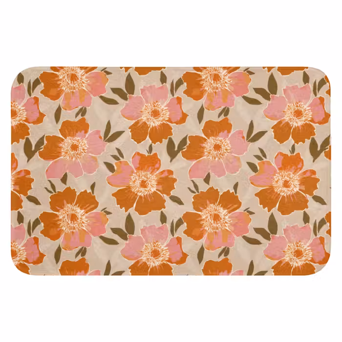 WC Mat - Bloemen - Motief - Retro