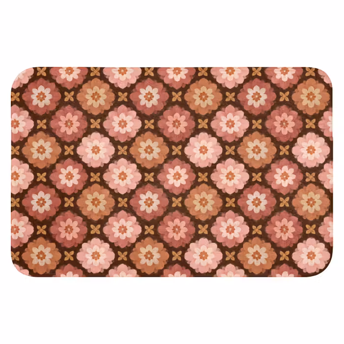 WC Mat - Geometrisch - Bloemen - Kleurrijk