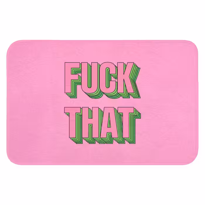 WC Mat - Tekst - Bold - Roze