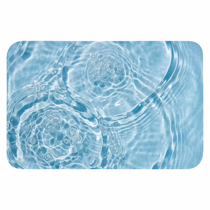 WC Mat - Water - Blauw - bubbels